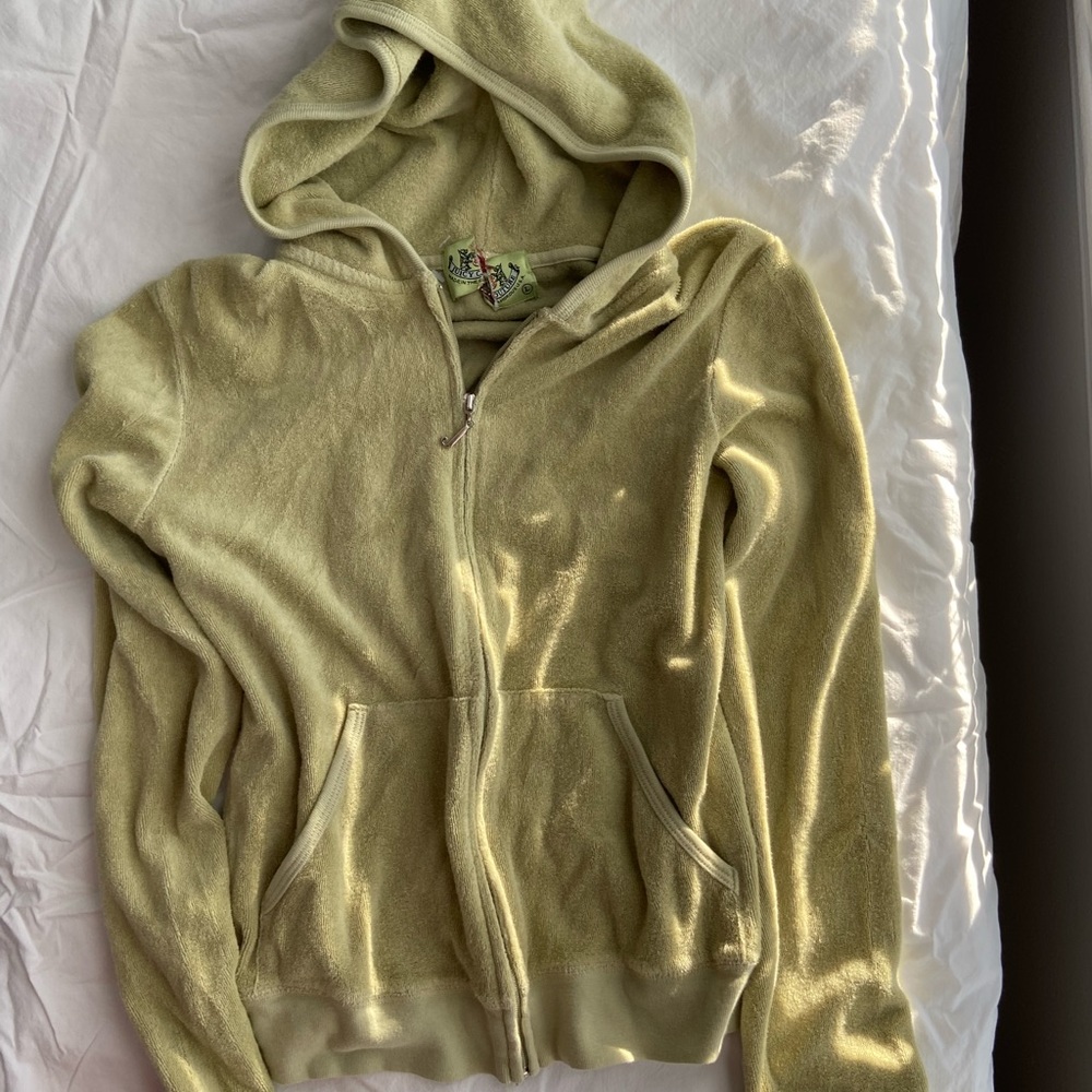 Retro Juicy Couture hoodie. Rare green color. Size Large.